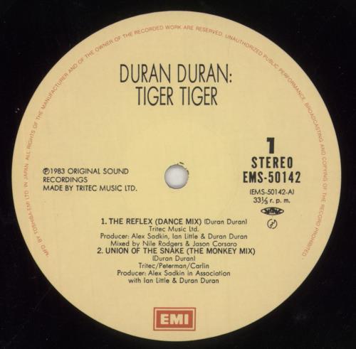 Duran Duran Tiger Tiger - Disco Mixes - Import Stickered